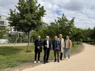 Neue Fuß und Radwege verbinden Helling Höfe direkt mit Rheinpromenade in Kastel